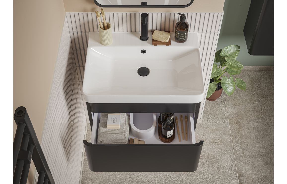 HRD 500mm Wall Hung 1 Drawer Basin Unit & Basin