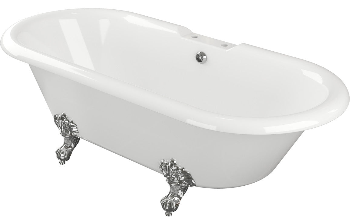 Aura Freestanding Bath 1690x740x620mm (2TH) with Feet