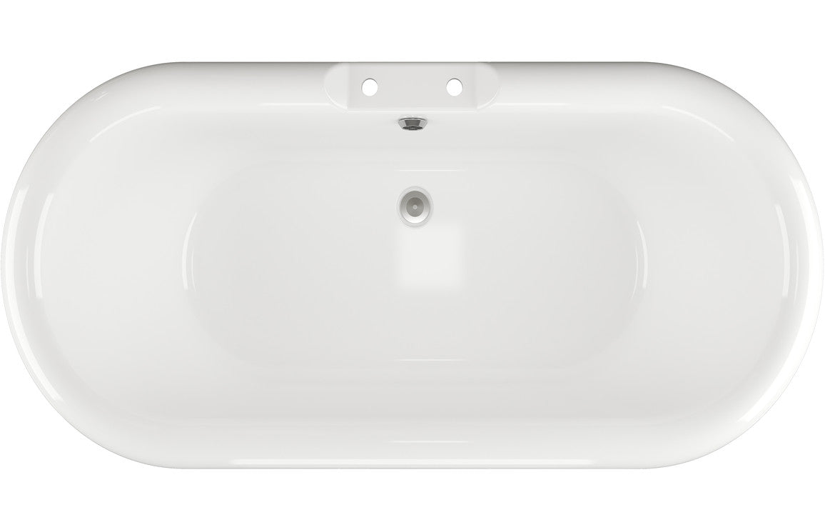 Aura Freestanding Bath 1690x740x620mm (2TH) with Feet