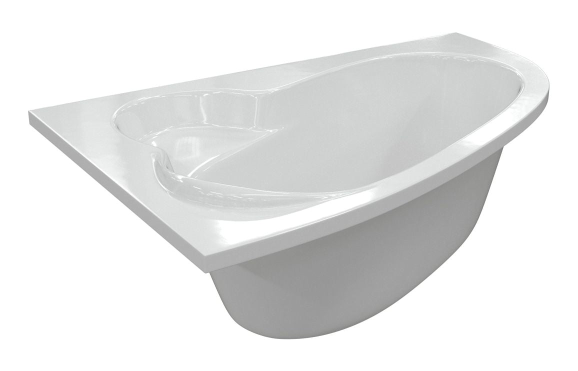 Aura Offset Corner Bath 1500x950x600mm with Legs