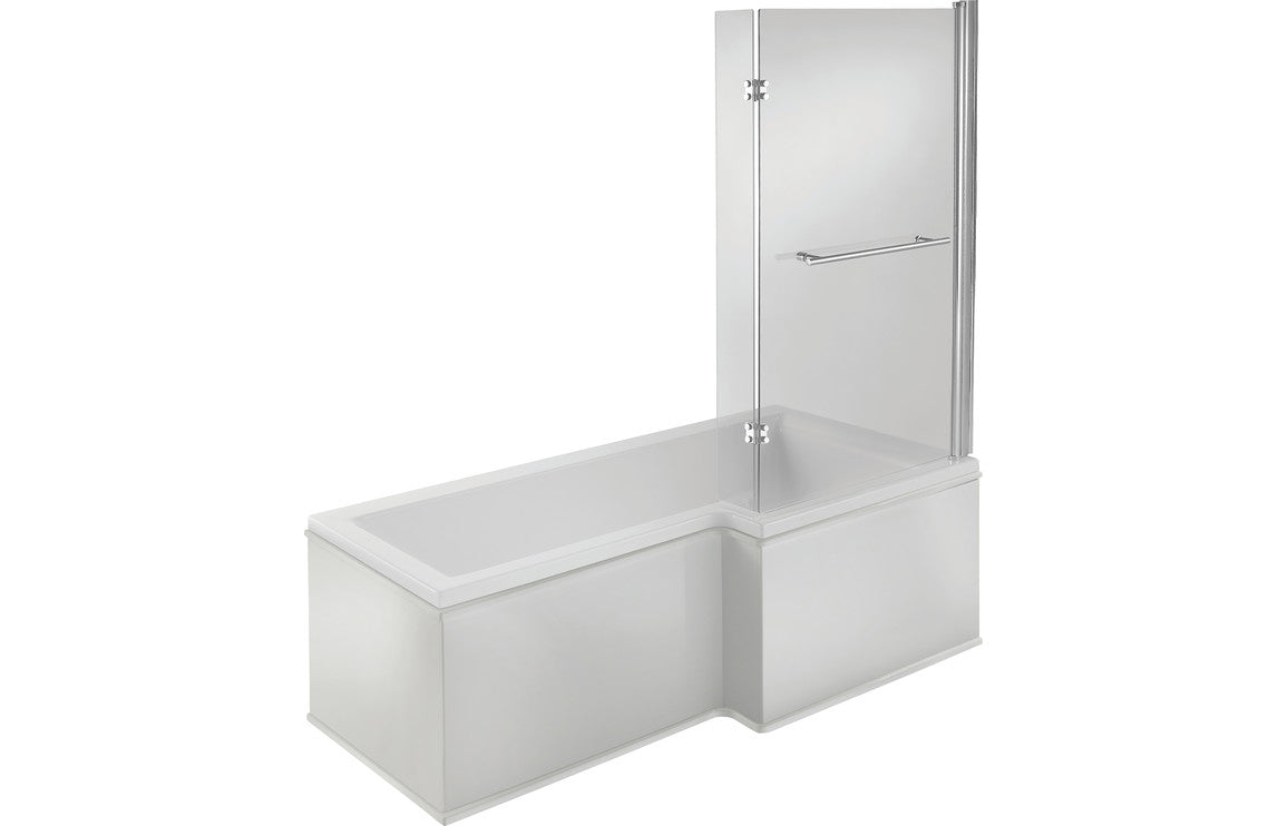 Aura L-Shape Shower Bath Pack 1700x850x560mm