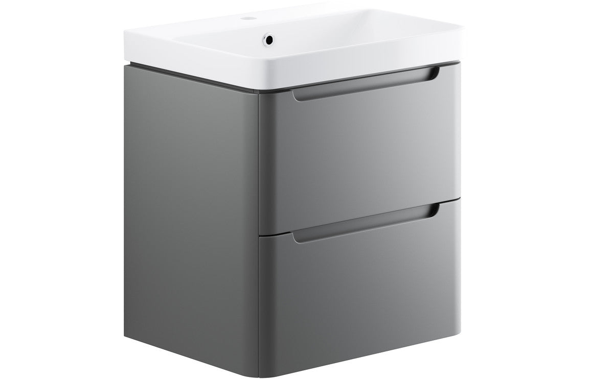 HRD 605mm 2 Drawer Wall Hung Basin Unit