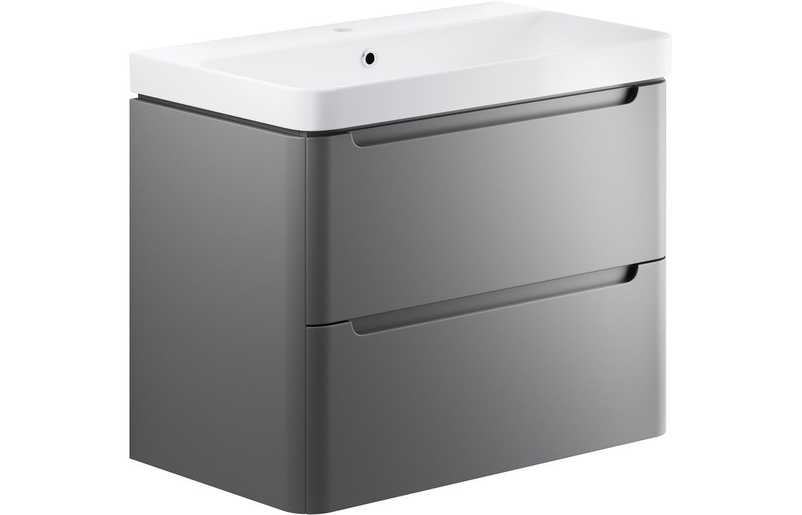 HRD 805mm 2 Drawer Wall Hung Basin Unit