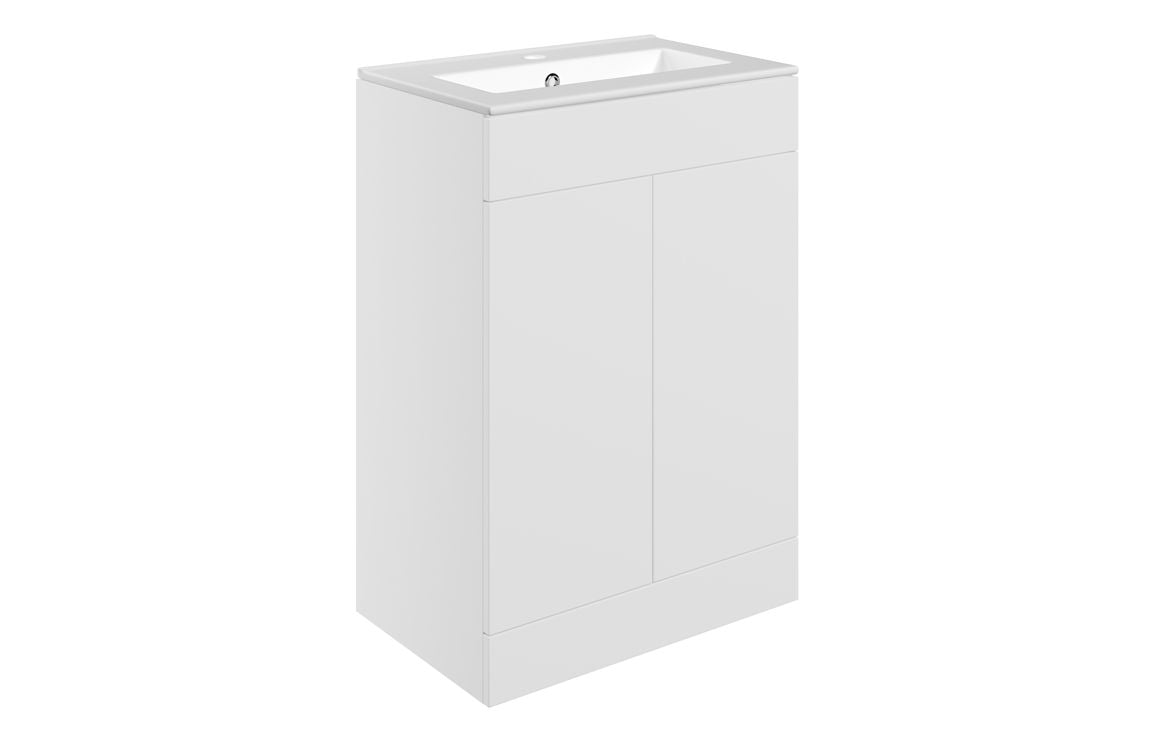 HRD 610mm Floor Standing 2 Door Basin Unit & 1TH Basin