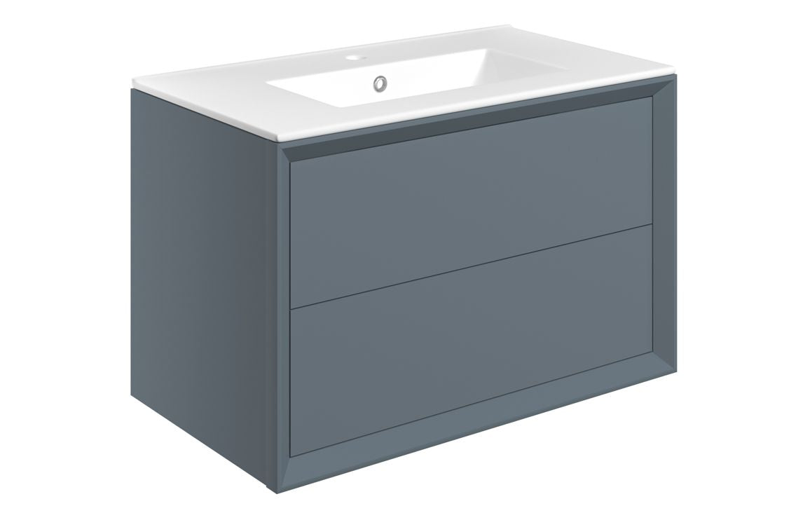 HRD 810mm Wall Hung 2 Drawer Basin Unit & 1TH Basin