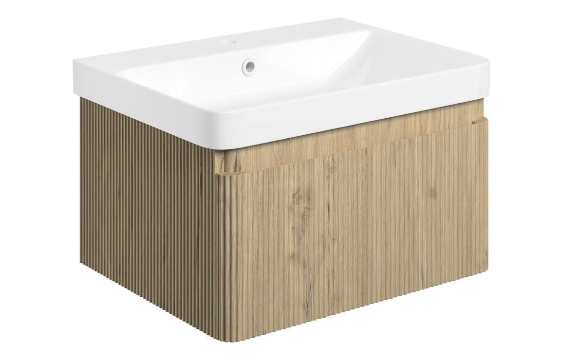 HRD 605mm Wall Hung 1 Drawer Basin Unit & Basin