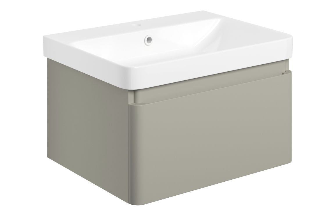 HRD 605mm Wall Hung 1 Drawer Basin Unit & Basin