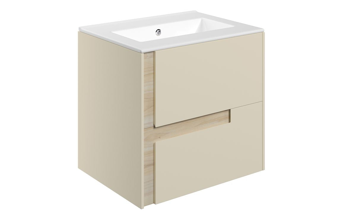 HRD 615mm Wall Hung 2 Drawer Basin Unit & 0TH Basin