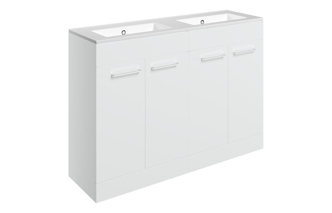 HRD 1210mm Floor Standing 4 Door Basin Unit & 0TH Basin