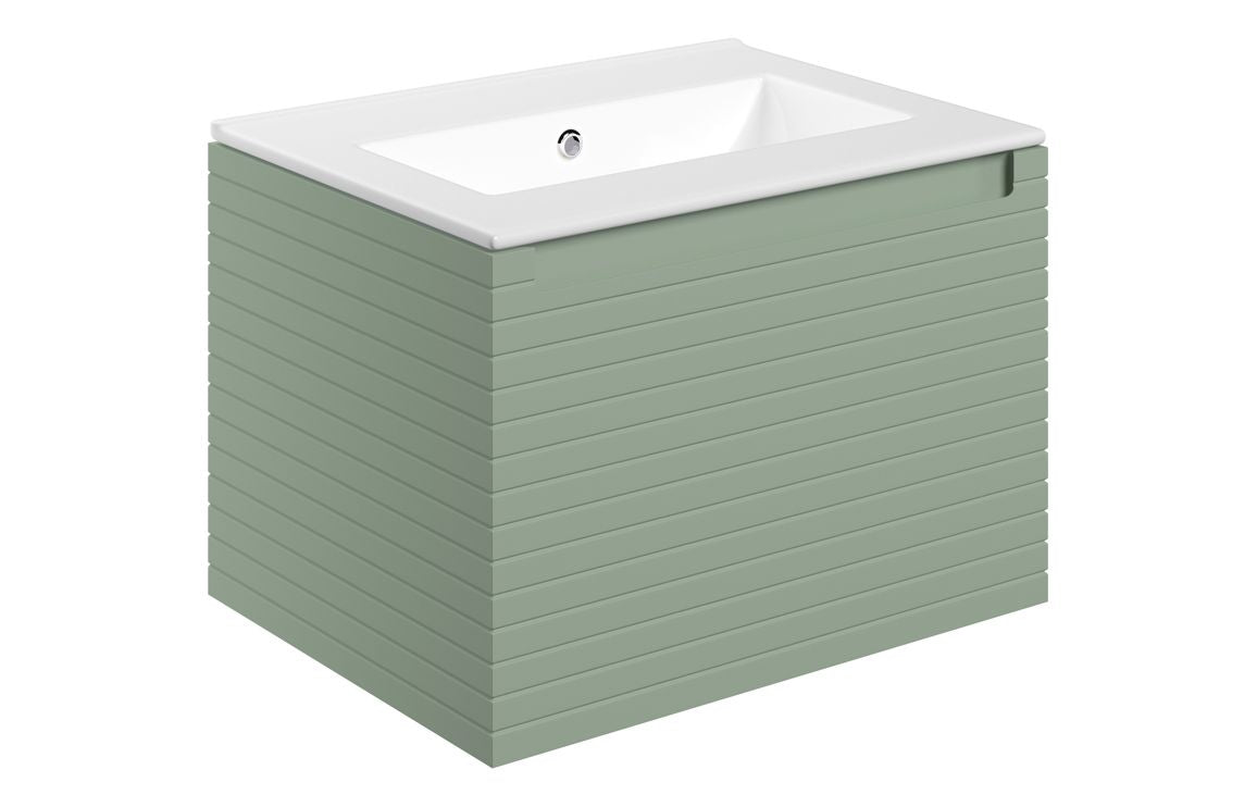 HRD 615mm Wall Hung 1 Drawer Basin Unit & 0TH Thin Edge Basin