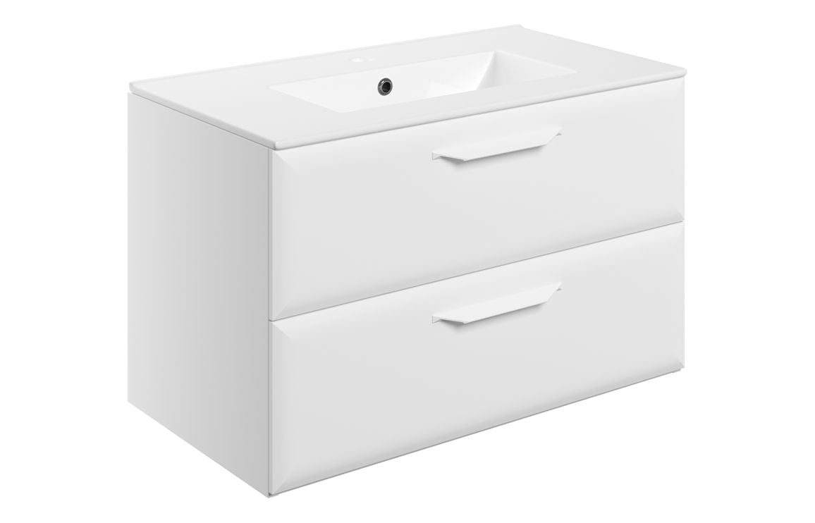 HRD 815mm Wall Hung 2 Drawer Basin Unit & 1TH Basin