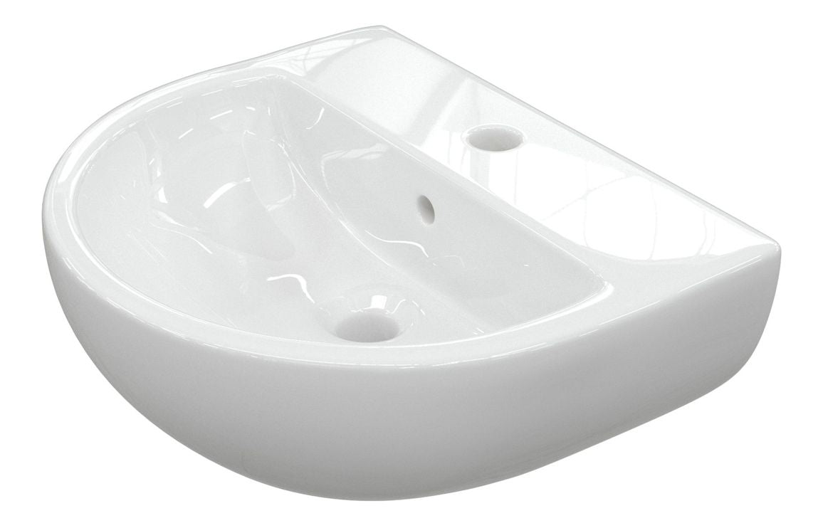 HRD 450x380mm 1TH Cloakroom Basin & Bottle Trap