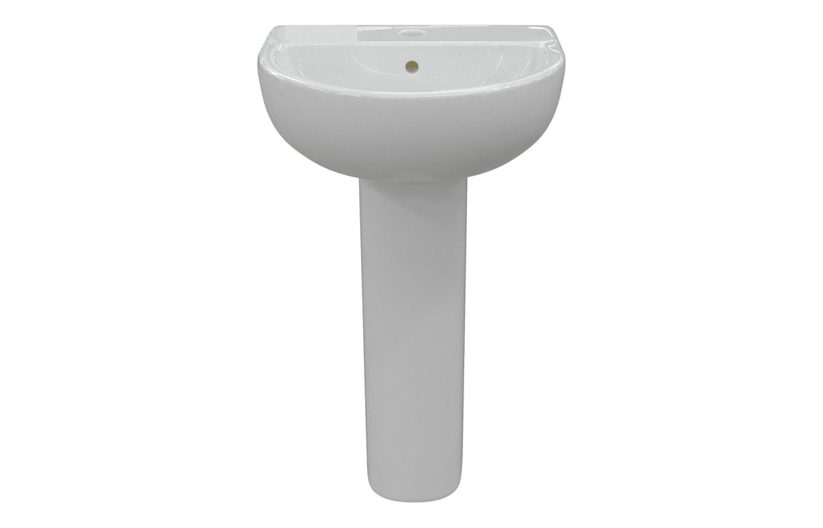 HRD 550x400mm 1TH Basin & Full Pedestal