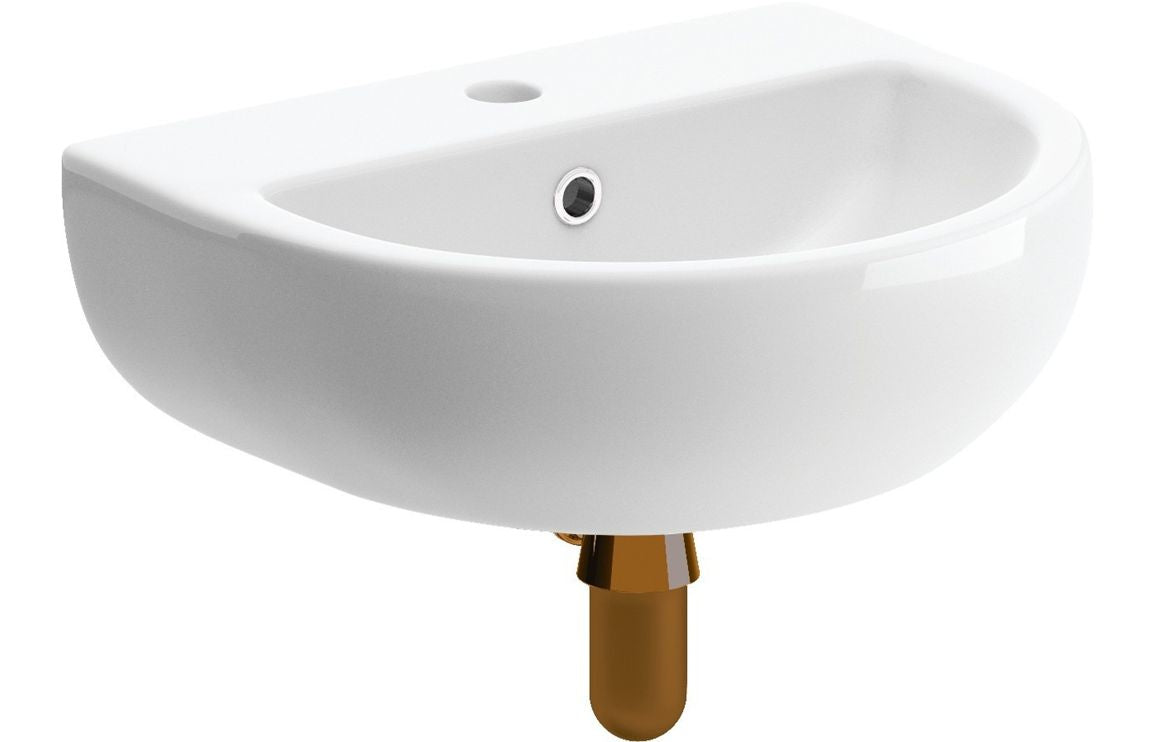 HRD 450x400mm 1TH Cloakroom Basin & Bottle Trap