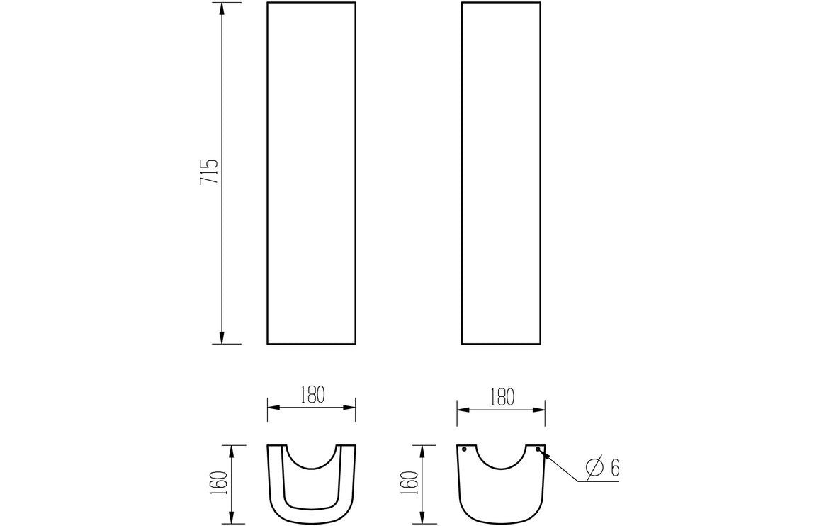 HRD 550x400mm 1TH Basin & Full Pedestal