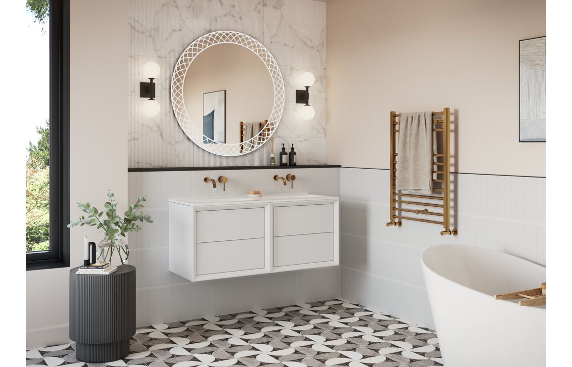 HRD 810mm Wall Hung 2 Drawer Basin Unit & 1TH Basin