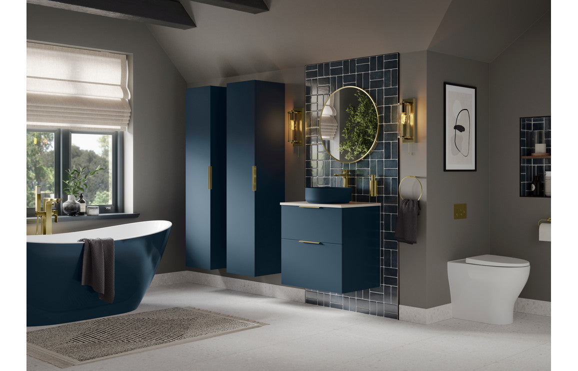 HRD 610mm Wall Hung 2 Drawer Basin Unit & 0TH Basin