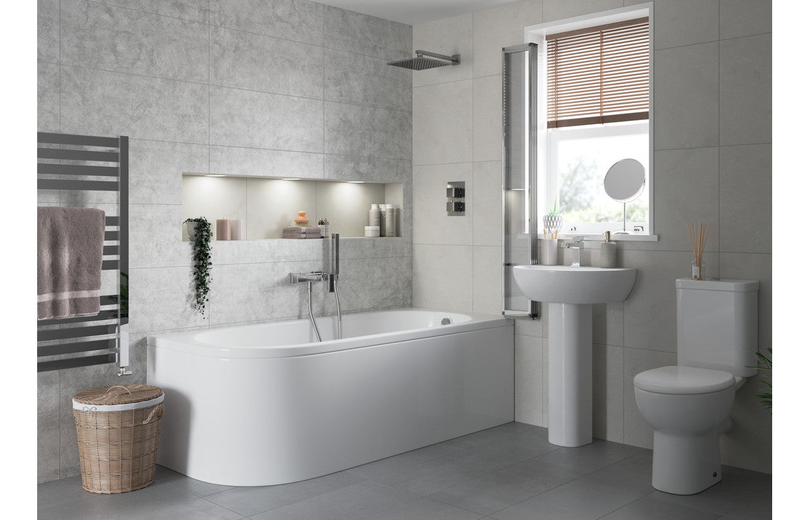 HRD 550x400mm 1TH Basin & Full Pedestal