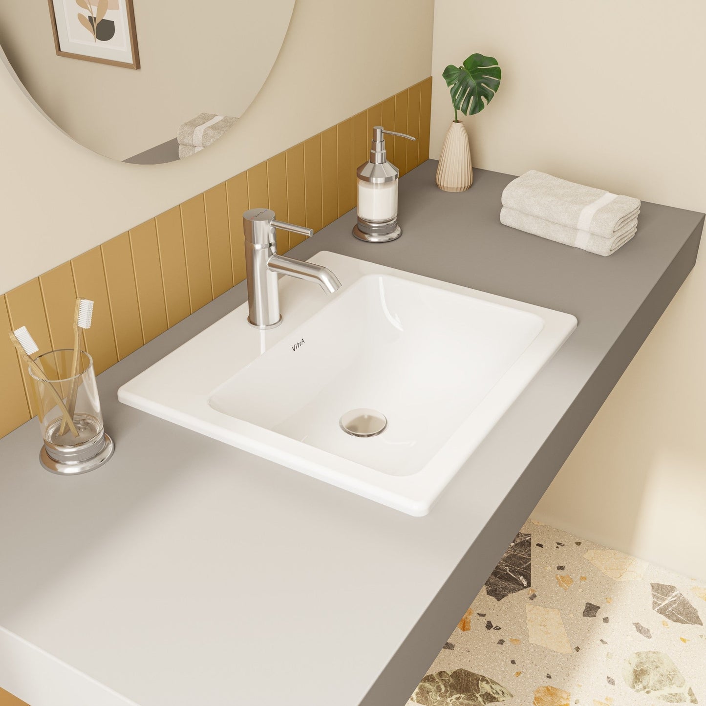 HRD 500x450mm 1TH Countertop/Vessel Washbowl