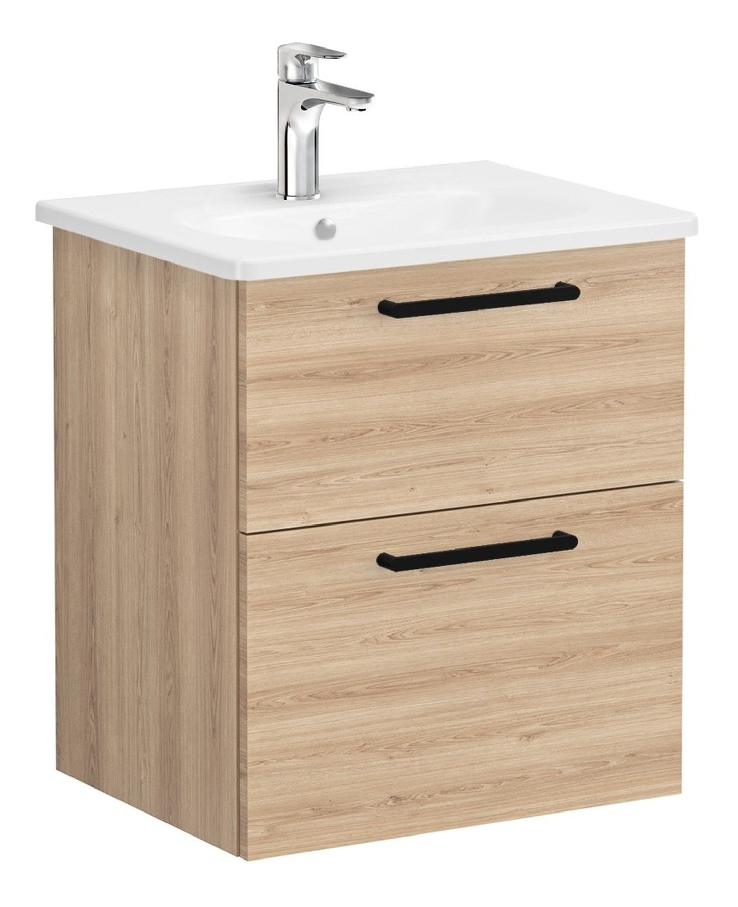 HRD 60cm 2 Drawer Wall Hung Washbasin Unit