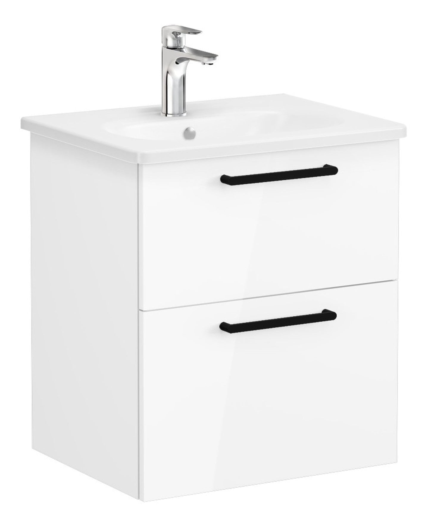 HRD 60cm 2 Drawer Wall Hung Washbasin Unit