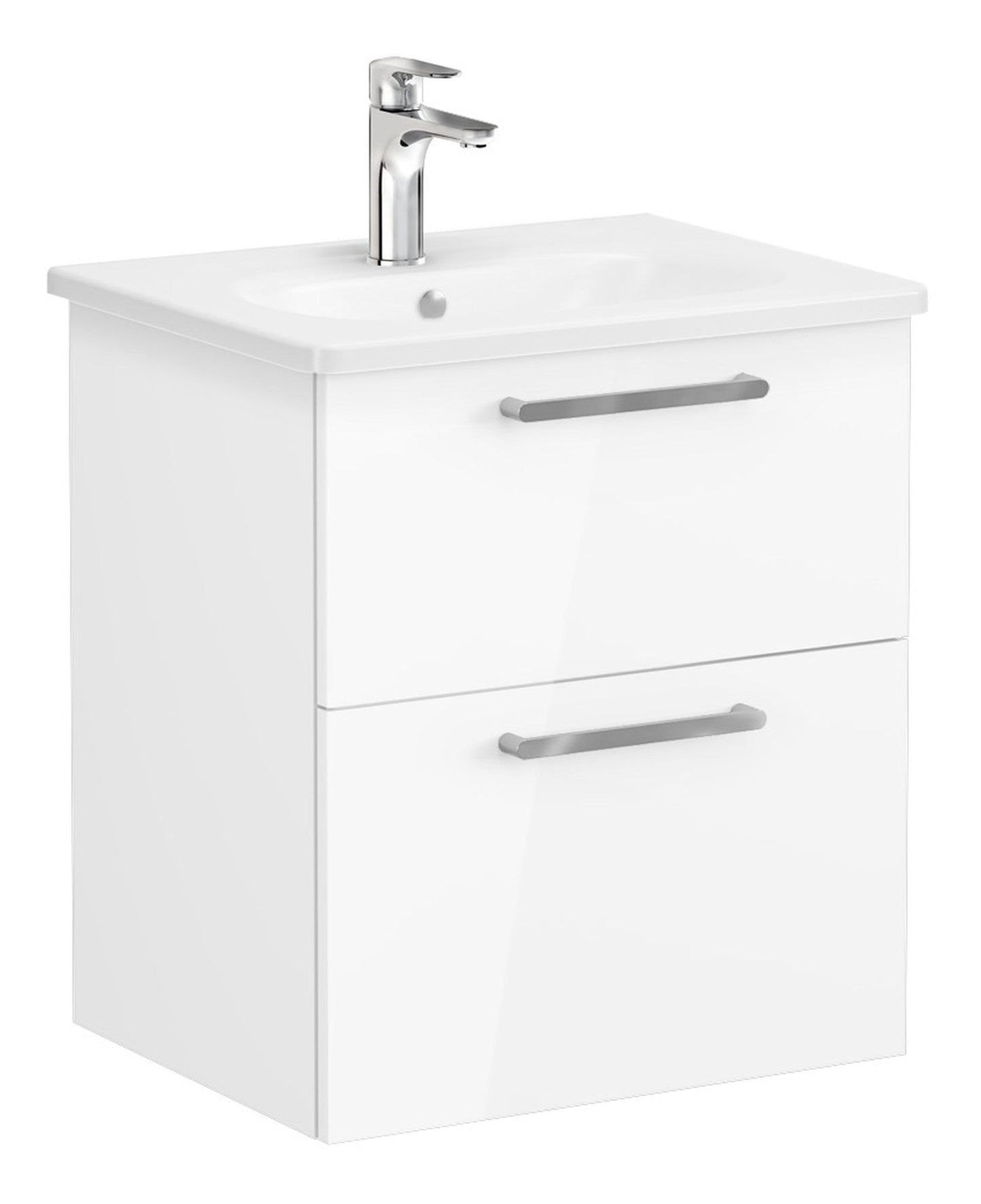 HRD 60cm 2 Drawer Wall Hung Washbasin Unit