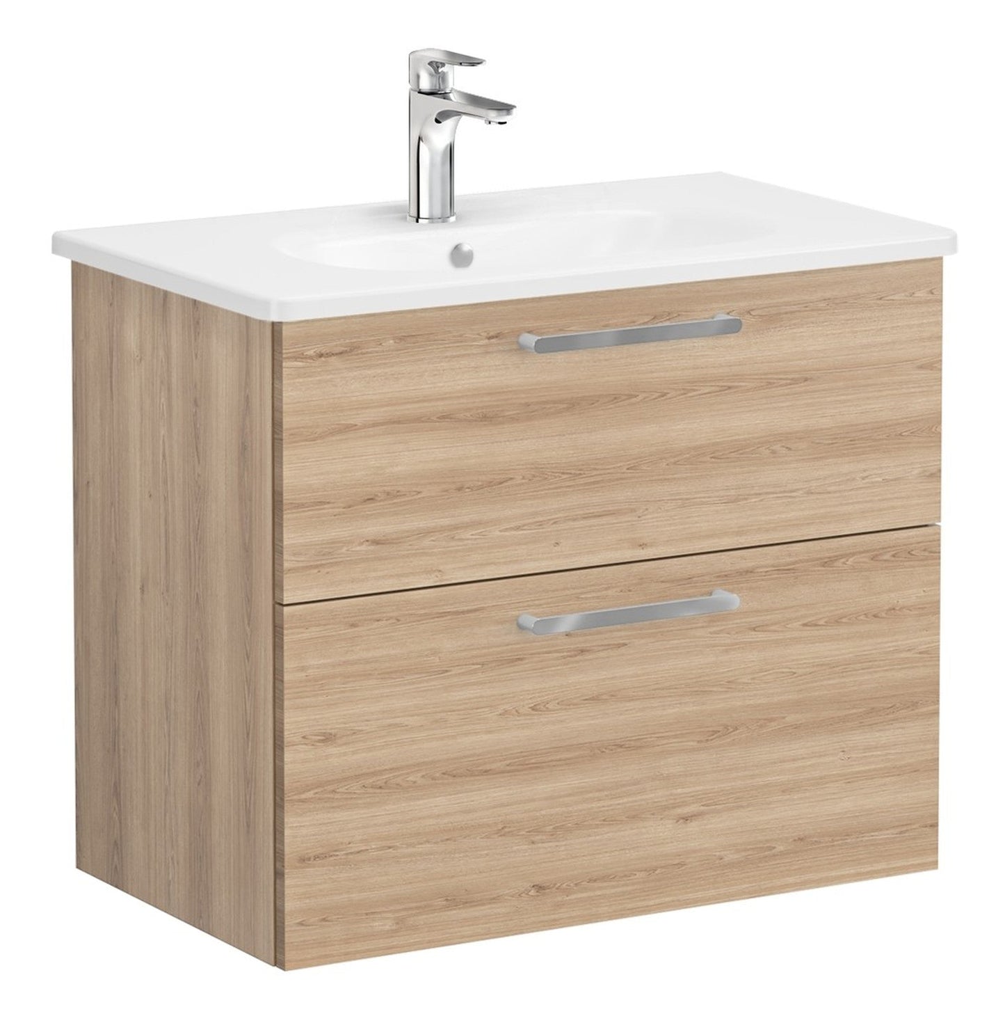 HRD 80cm 2 Drawer Wall Hung Washbasin Unit