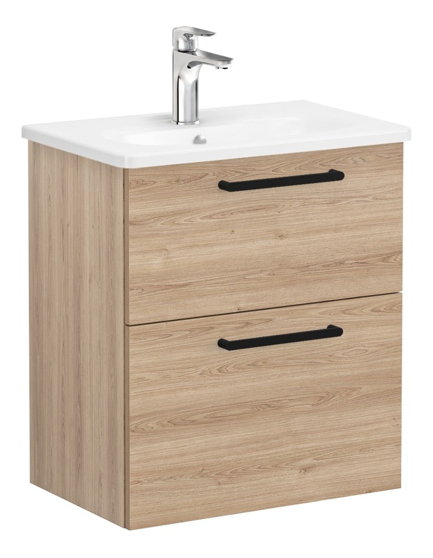 HRD 60cm 2 Drawer Wall Hung Washbasin Unit