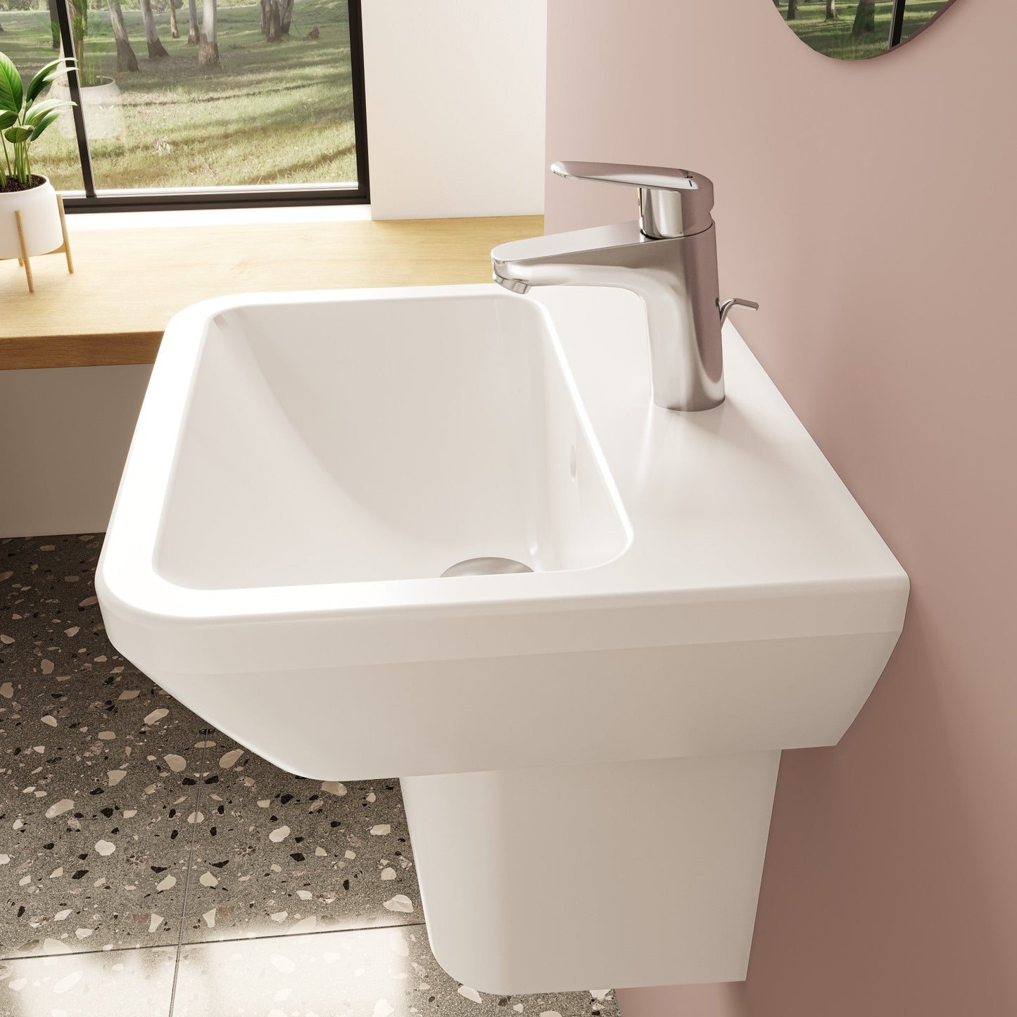 HRD 445x400mm 1TH Basin with Overflow