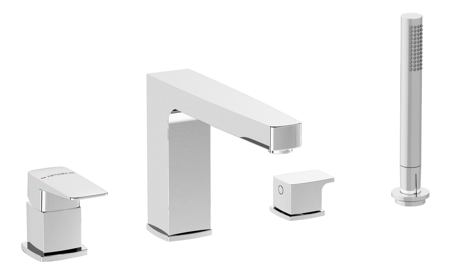 Sabira Root Square 4-Hole Bath/Shower Mixer