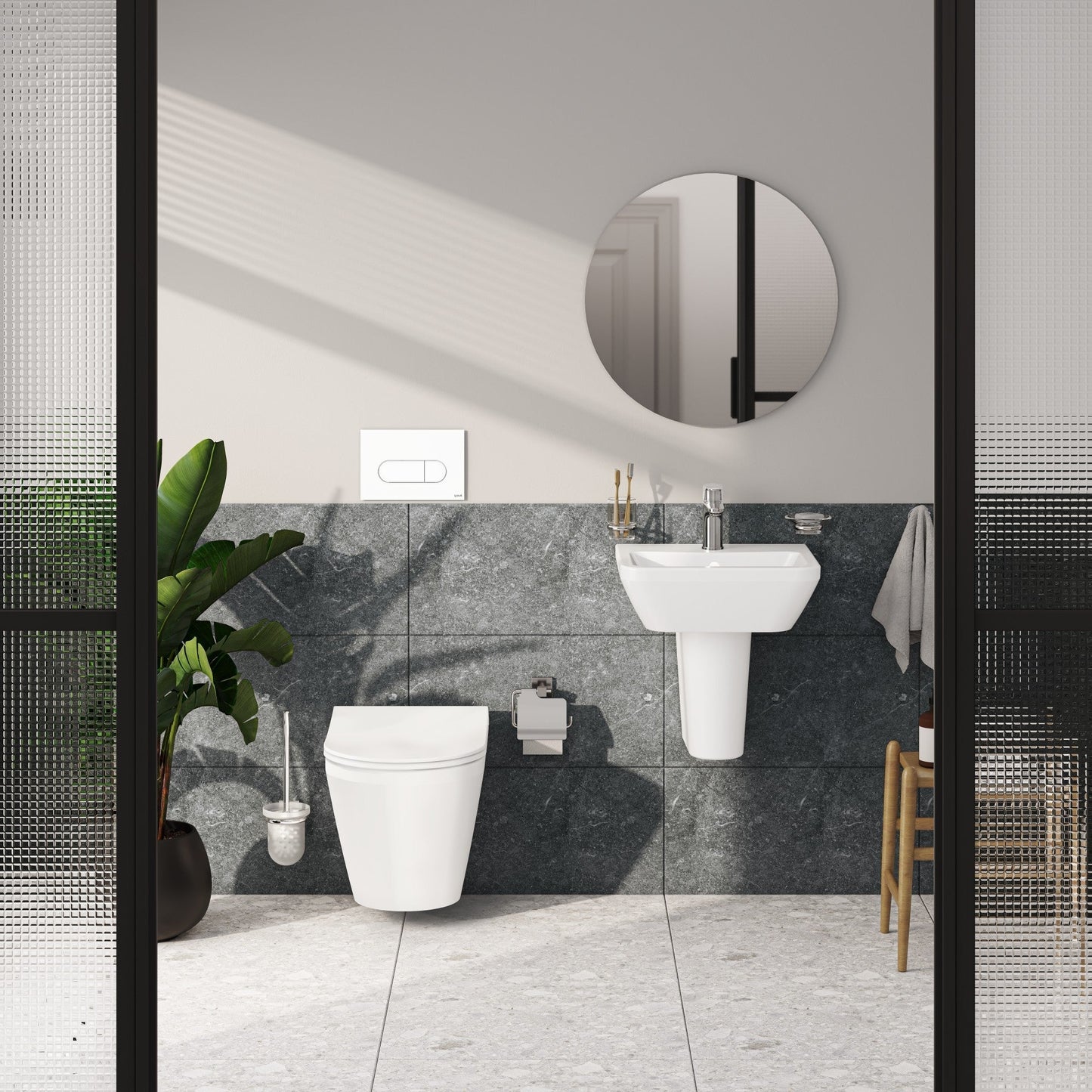 HRD 445x400mm 1TH Basin with Overflow