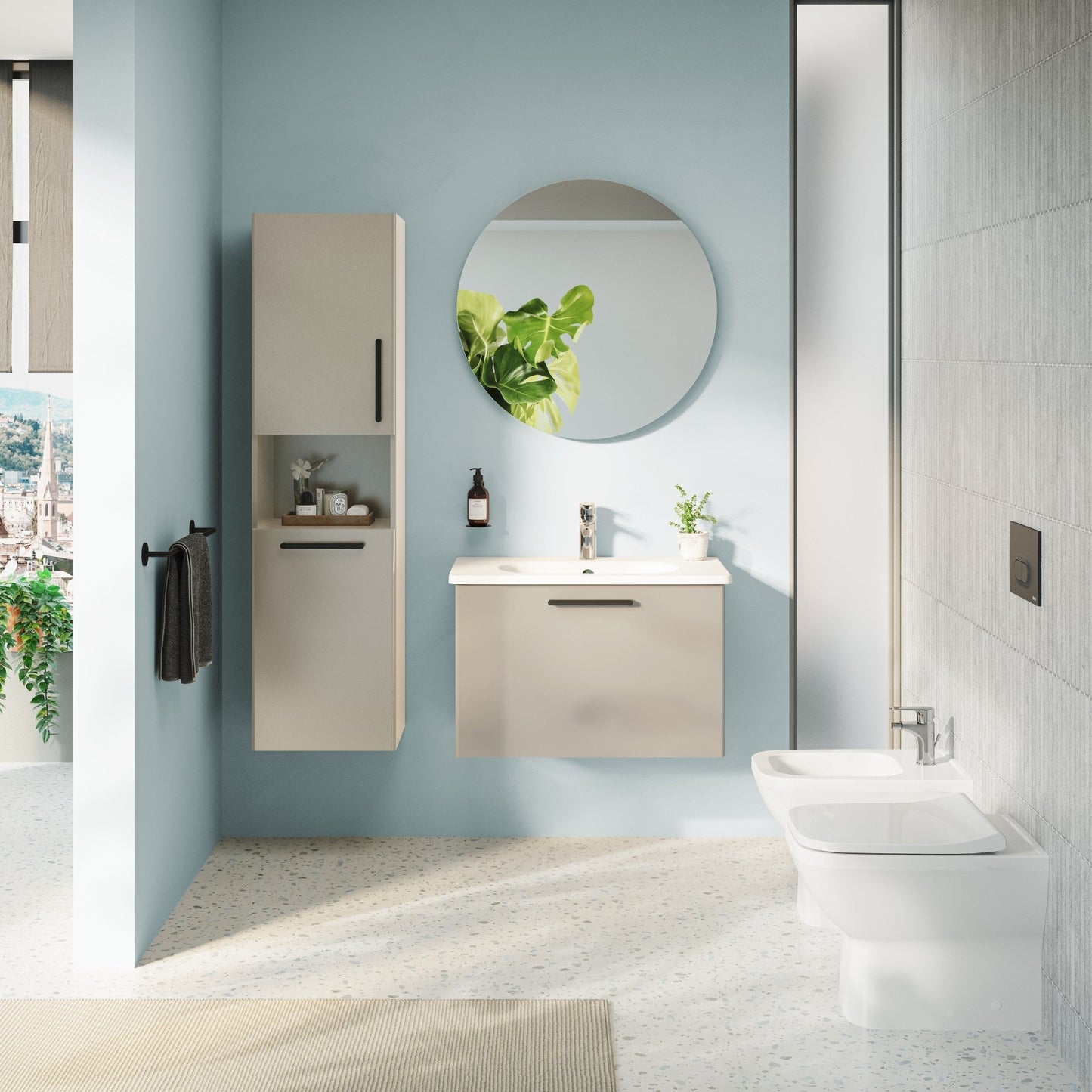 HRD 40cm 2 Door Semi-Tall Unit w/Laundry Basket