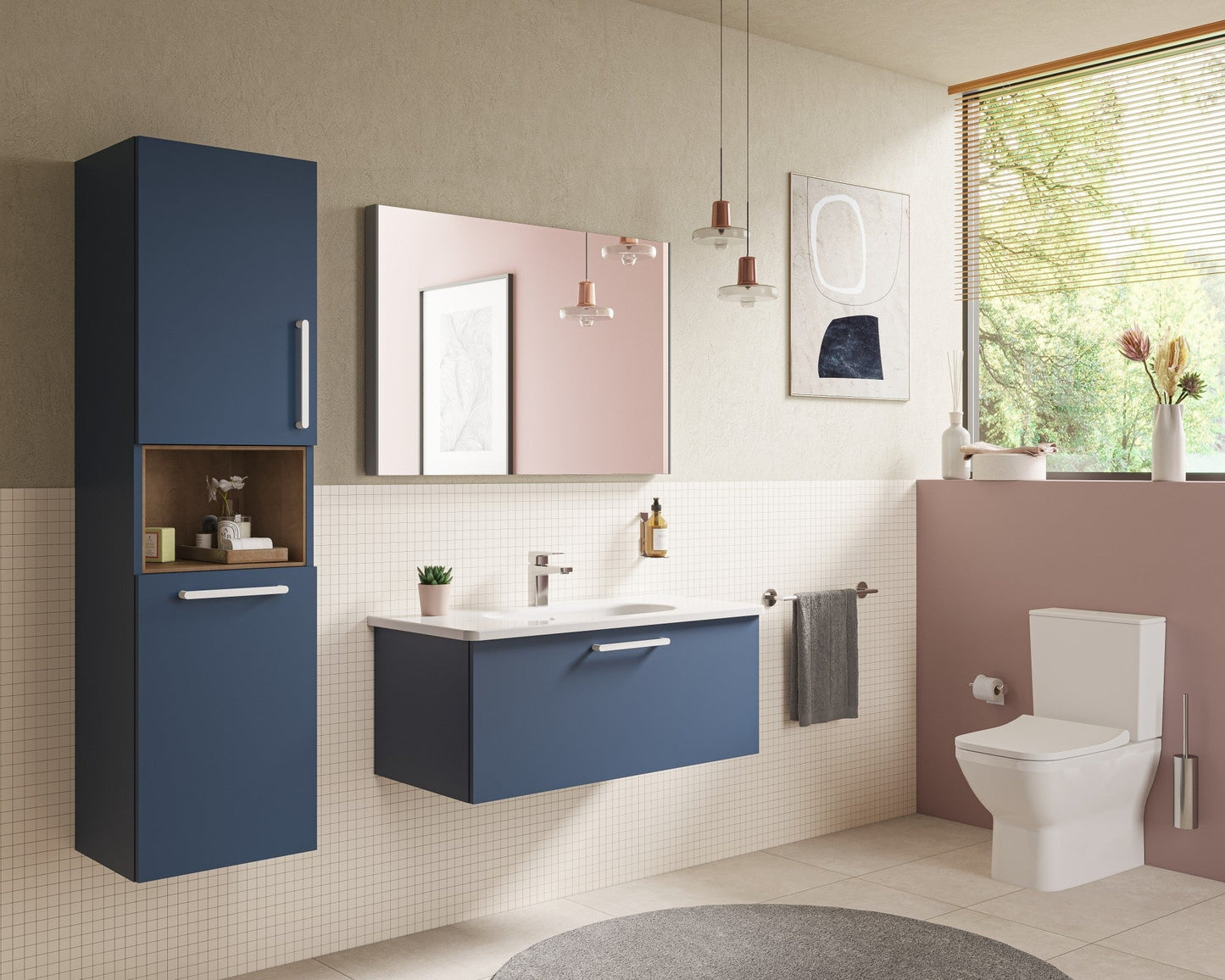 HRD 100cm 1 Drawer Washbasin Unit