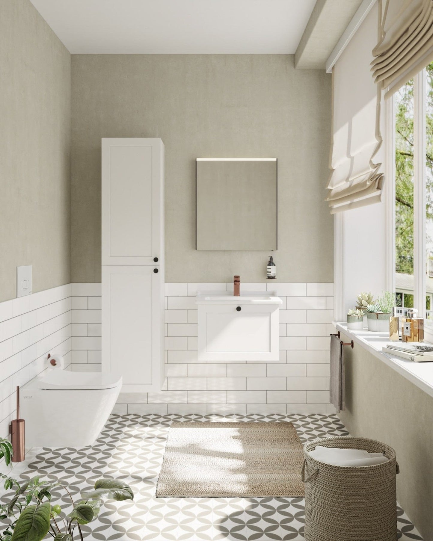 HRD 60cm 2 Drawer Washbasin Unit