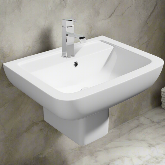 Sorrento Forma Square Semi Pedestal – Sorrento Forma Square Semi Pedestal | Luxury Bathroom & Radiator Collection by HomeRangeDirect