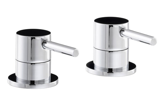 Sabira Harmonie Round Bath Filler Panel Valves (Pair)