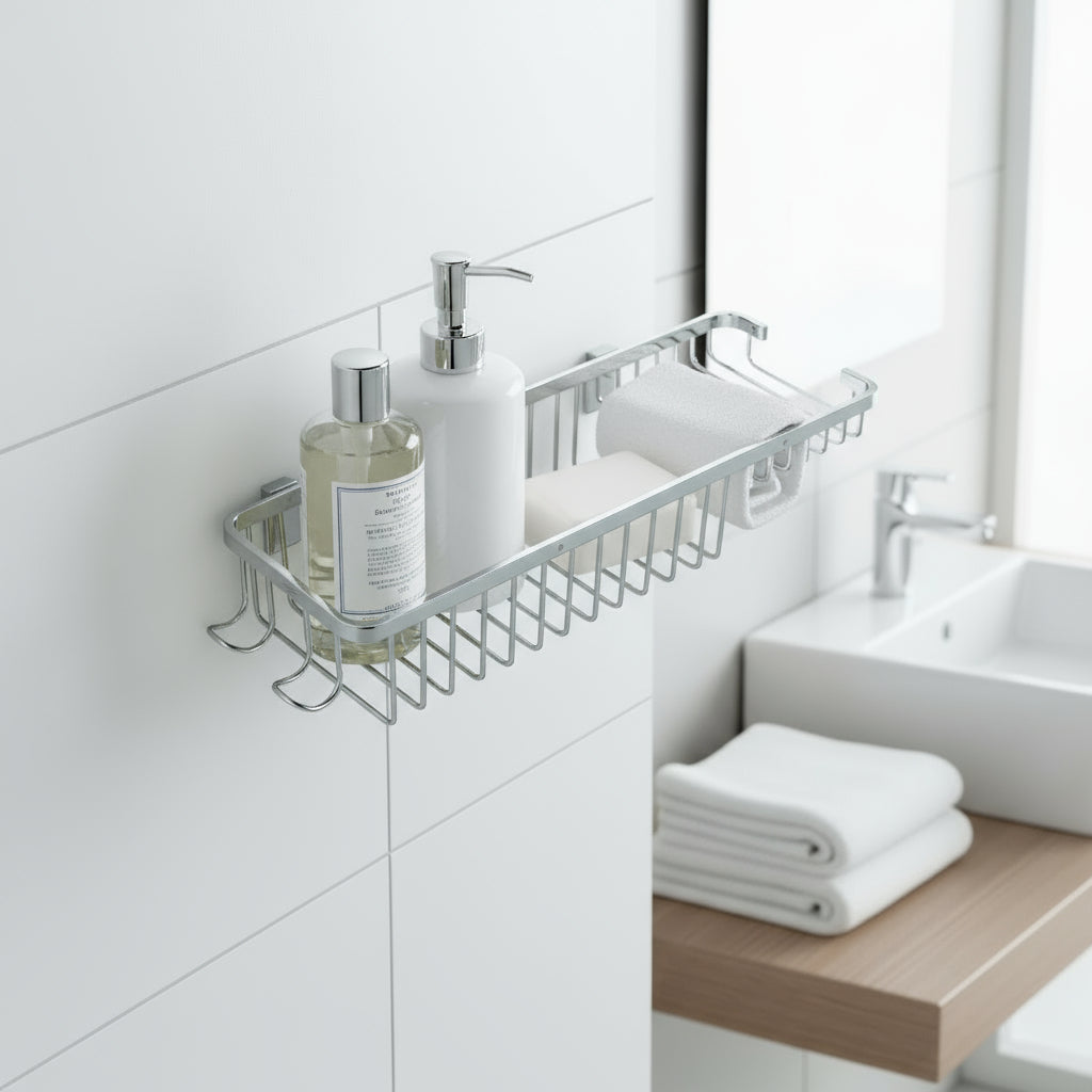 Zentra Soap Basket With Hook – Zentra Soap Basket with Hook | Luxury Bathroom & Radiator Collection by HomeRangeDirect