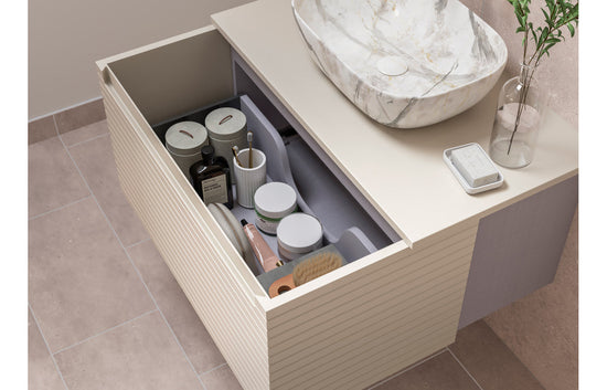 HRD 615mm Wall Hung 1 Drawer Basin Unit & 0TH Thin Edge Basin