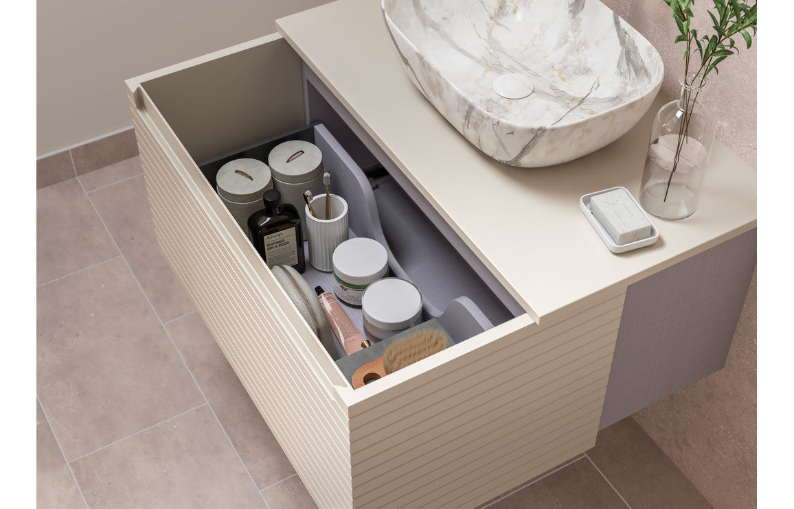 HRD 610mm Wall Hung 1 Drawer Basin Unit & Worktop