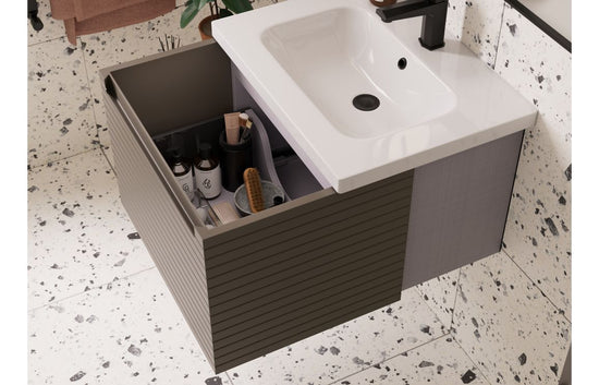 HRD 615mm Wall Hung 1 Drawer Basin Unit & 0TH Thin Edge Basin