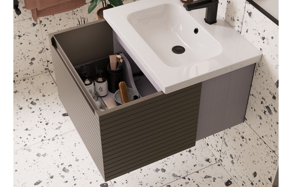 HRD 610mm Wall Hung 1 Drawer Basin Unit & Worktop