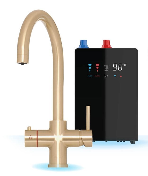 Auron 4 1 Square Tap Digital Tank – Auron 4-1 Square Tap + Digital Tank | Luxury Bathroom & Radiator Collection by HomeRangeDirect