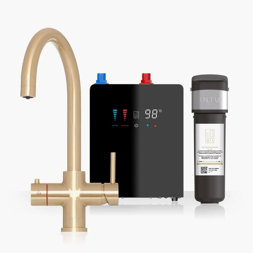 Auron 4 1 Swan Tap Digital Tank 4L – Auron 4-1 Swan Tap + Digital Tank (4L) | Luxury Bathroom & Radiator Collection by HomeRangeDirect