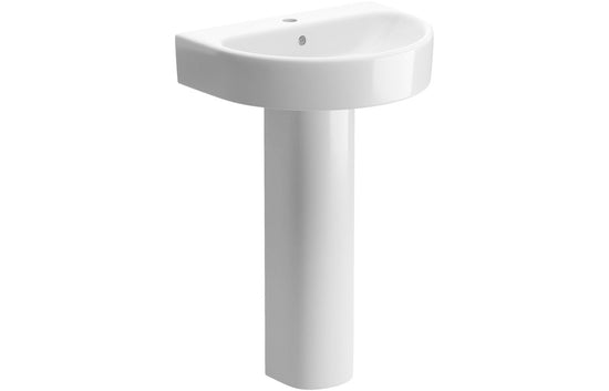 HRD 555x430mm 1TH Basin & Full Pedestal