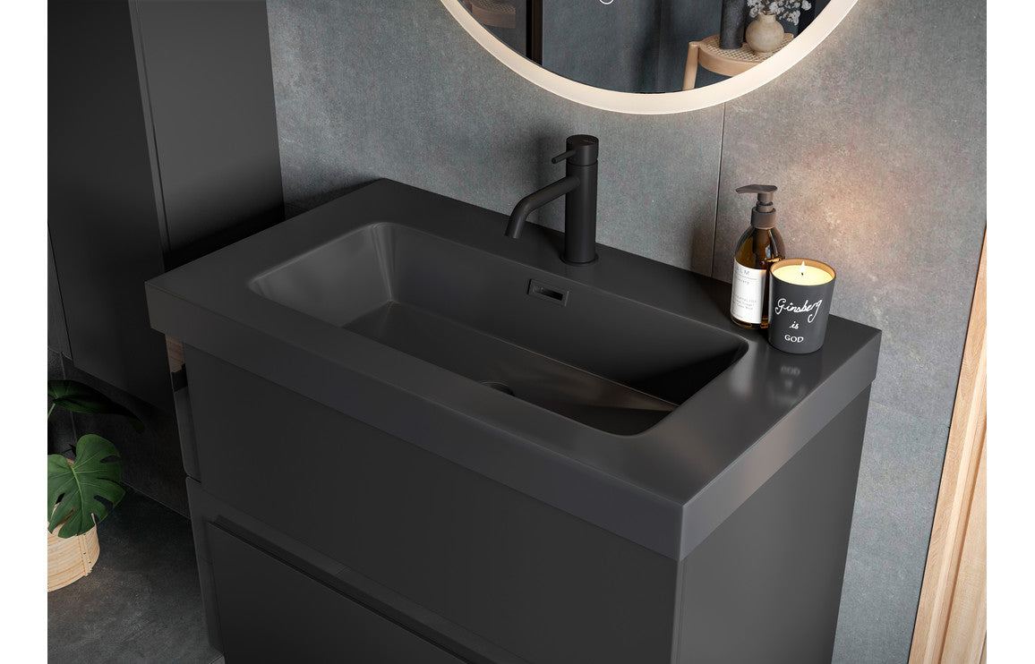 HRD 615mm Wall Hung 2 Drawer Basin Unit & 1TH Basin
