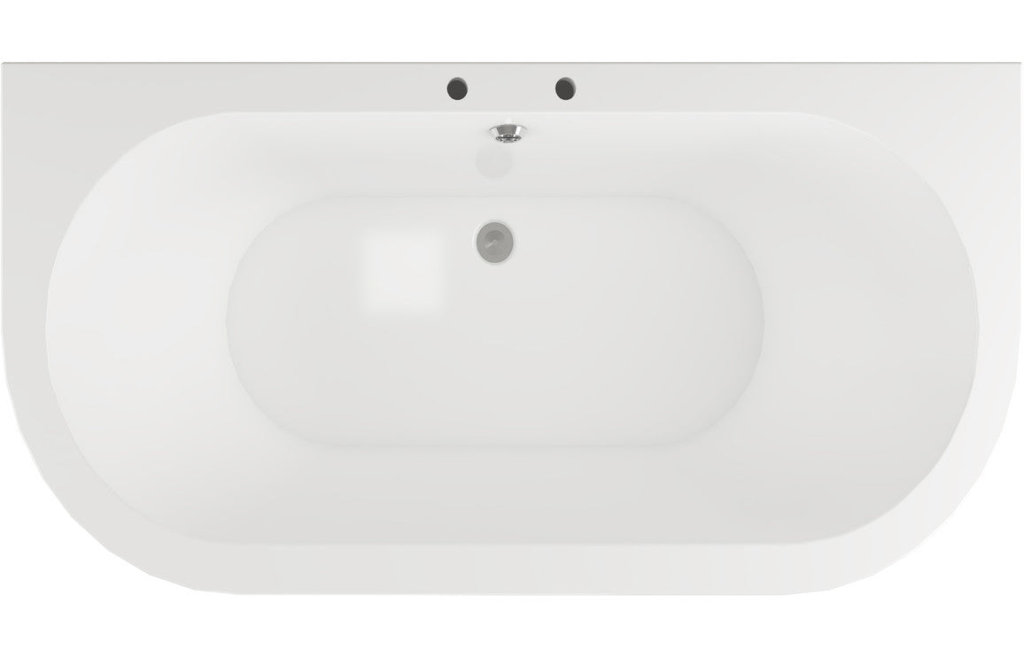 Aura Freestanding Back To Wall Bath 1700x800x600mm (2TH) with Feet