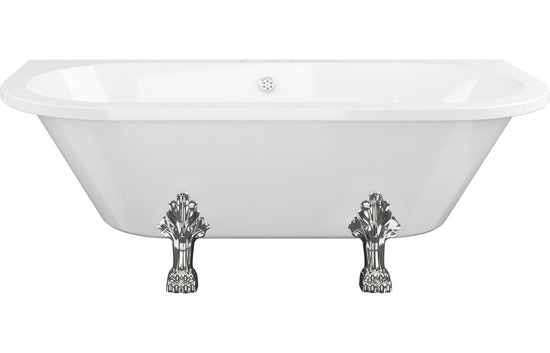 Aura Freestanding Back To Wall Bath 1700x800x600mm (2TH) with Feet