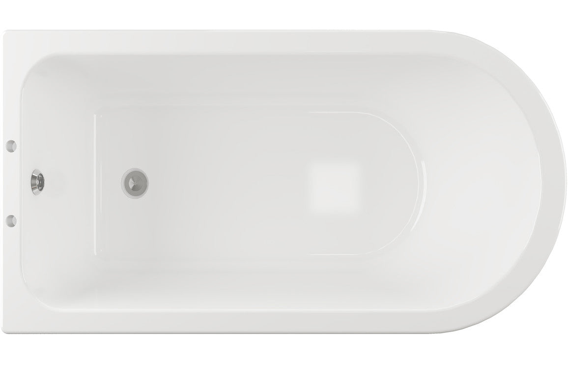 Aura Freestanding Corner Bath 1500x750x650mm (2TH) with Feet
