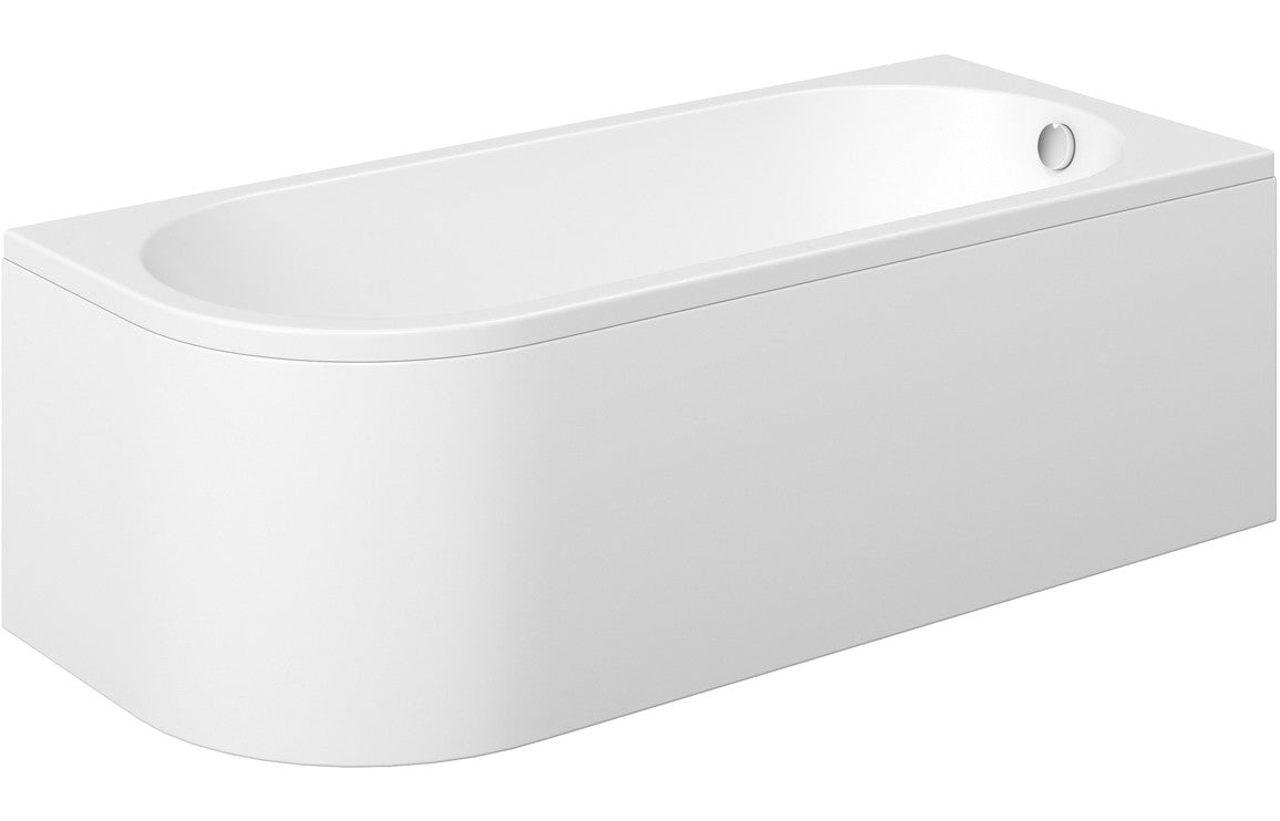 Aura J-Shape Bath 1500x725x600mm with Legs