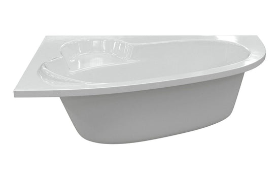 Aura Offset Corner Bath 1500x950x600mm with Legs